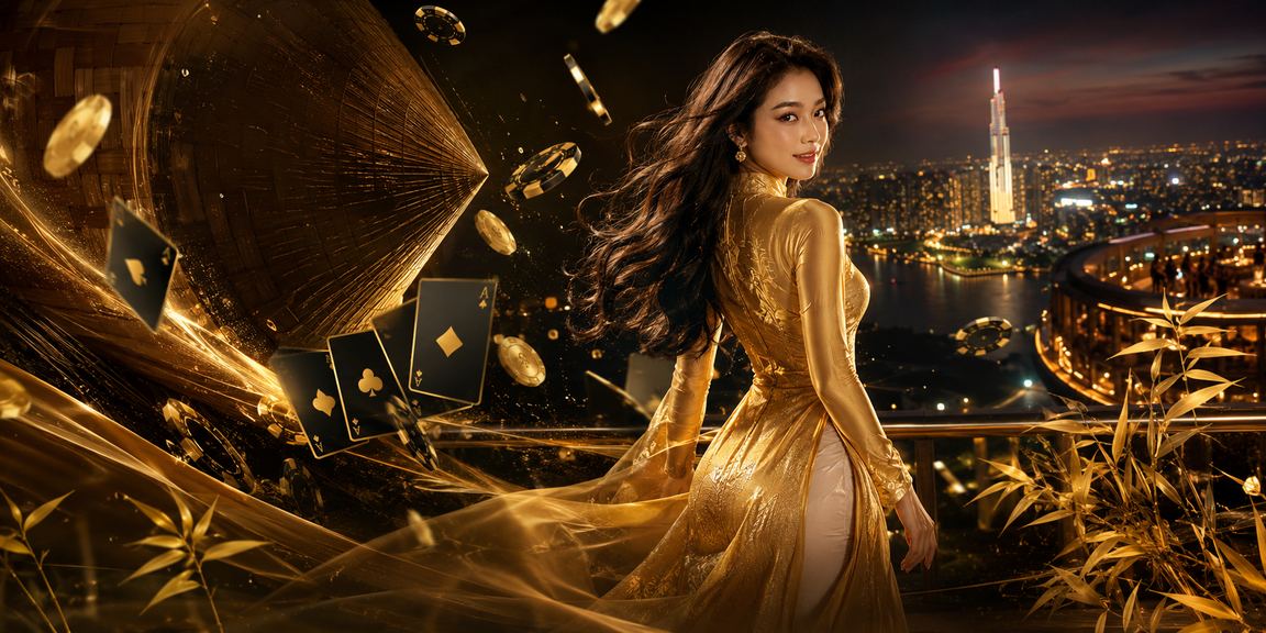 Người phụ nữ mặc áo dài tại TP. Hồ Chí Minh chơi bài bạc trực tuyến trên điện thoại